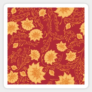 flower pattern orange yellow red aesthetic Sticker